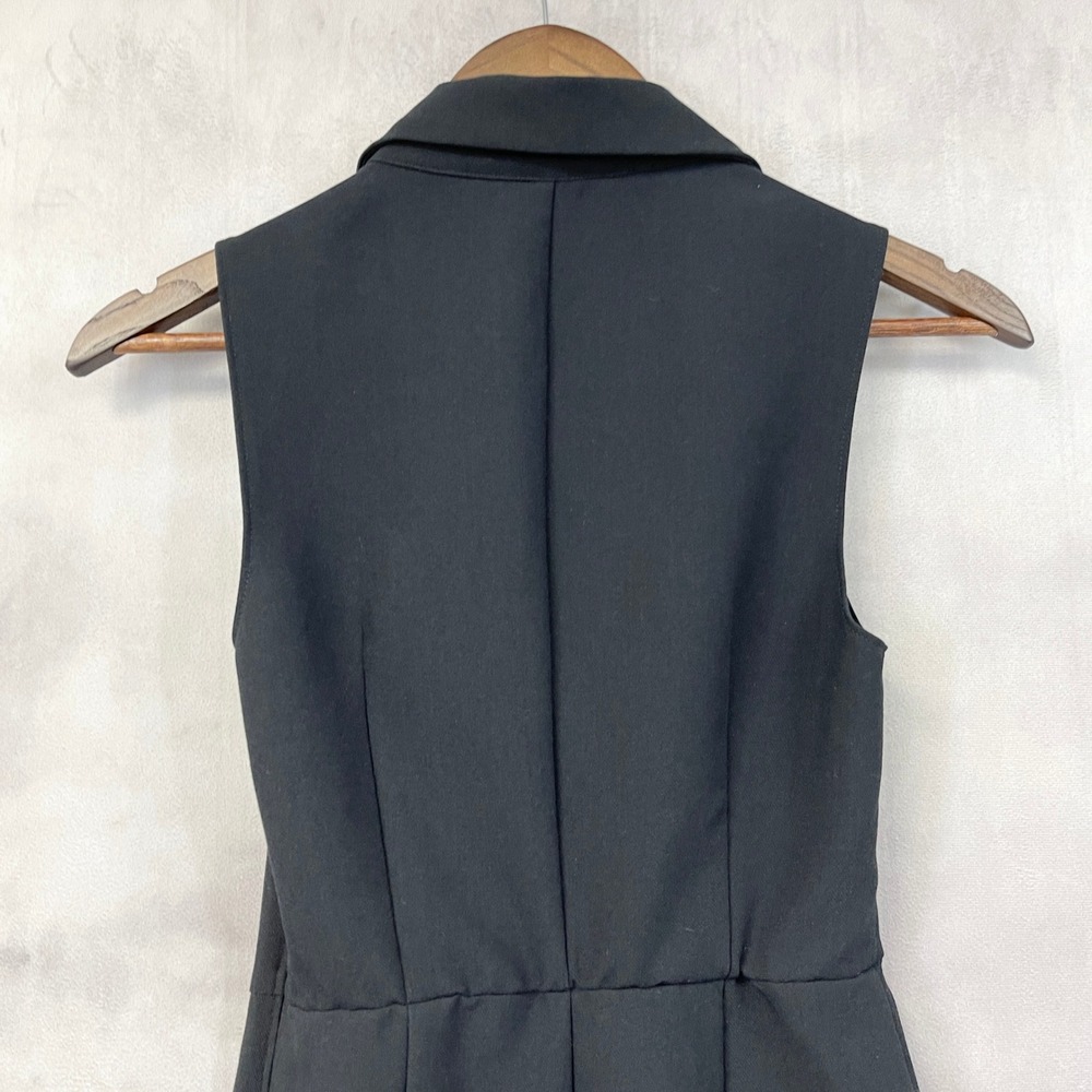 Abercrombie Fitch Blazer Dress Women XS Navy Sleeveless Stretch Preppy Parisian - Picture 5 of 13